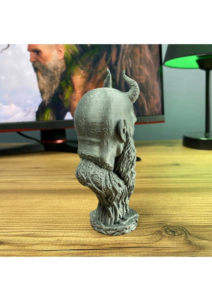 God Of War Mimir Büst Figür 15 cm - Efsanevi Tasarım