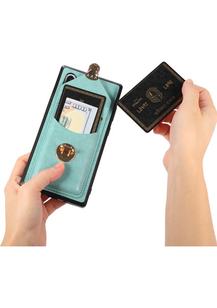 Samsung Galaxy Için Note 10 Artı 5g Kart Tutucu Arka Kasa Pu Deri+Tpu Kickstand-Green ile Telefon Kapağı (Yurt Dışından) modelleri