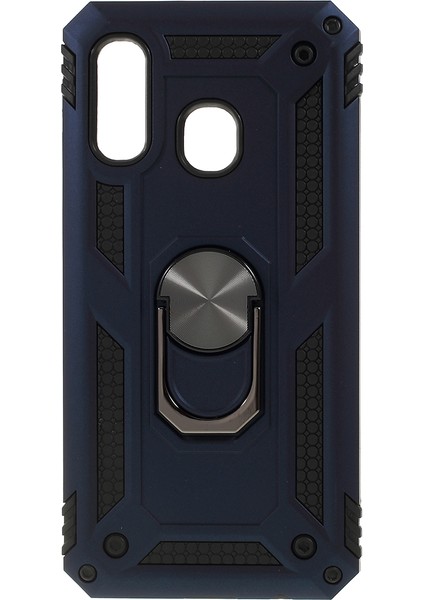 Samsung Galaxy A40 Için 2 Aradan 1 Askeri Düşme Rotasyon Telefonu Kapağı - Mavi (Yurt Dışından)