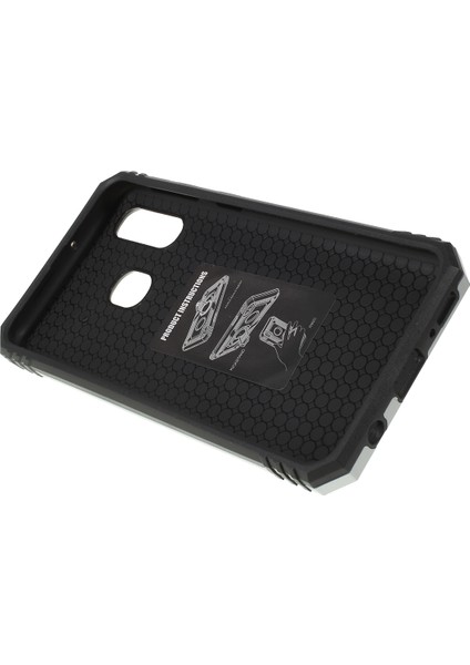 Samsung Galaxy A40 Için 2 Aradan 1 Askeri Fall Rotasyon Telefon Kapağı - Gümüş (Yurt Dışından) modelleri