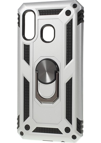 Samsung Galaxy A40 Için 2 Aradan 1 Askeri Fall Rotasyon Telefon Kapağı - Gümüş (Yurt Dışından) fırsatları