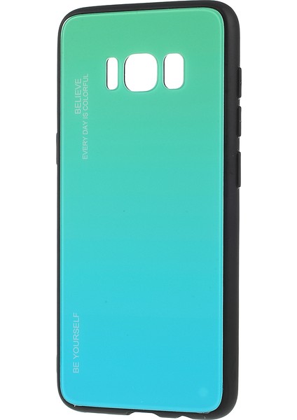 Samsung Galaxy S8 G950 Için Gradyan Renkli Cam+Pc+Tpu Telefon Kılıfı - Canan/mavi (Yurt Dışından) modelleri