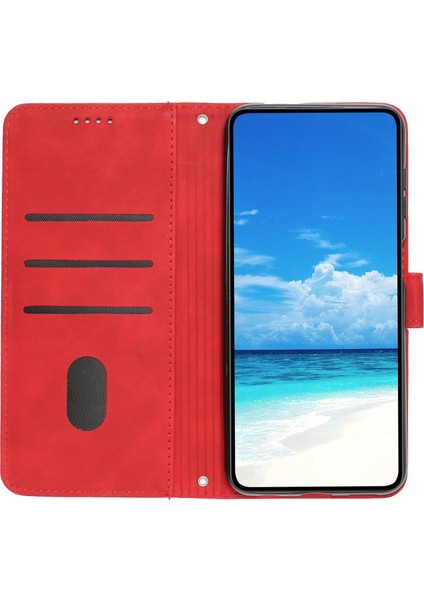 Samsung Gökadası A22 4G/M32 Derisi - His His Heart Şeklinde Özel Telefon Kutusu Teather Wallet Stand Shell ile Dokunun (Yurt Dışından)