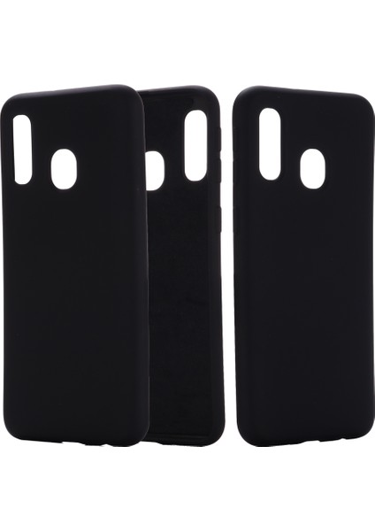Samsung Galaxy A40 Için Sıvı Silikon Kılıf - Siyah (Yurt Dışından)