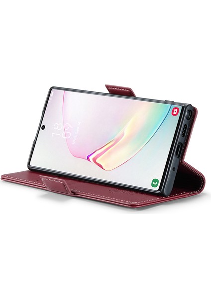 Samsung Galaxy Için Note 10 Artı 4g Rfıd Engelleme Cüzdan Kılıfı Deri Stand Telefon Kapak-Kırmızı (Yurt Dışından) fırsatları