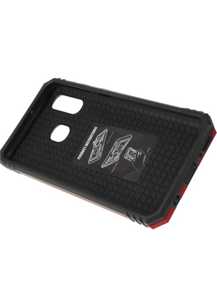 Samsung Galaxy A40 Için 2'si 1 Askeri Düşme Önleyici Rotasyon Telefonu Kapağı - Kırmızı (Yurt Dışından) modelleri