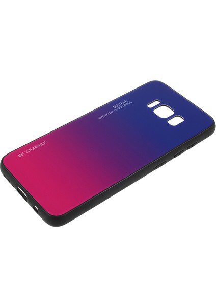 Samsung Galaxy S8 G950 Için Gradyan Renkli Cam+Pc+Tpu Telefon Kasası - Mavi/gül (Yurt Dışından) fiyatları