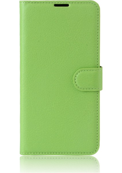 Samsung Galaxy Xcover 4s/xcover Için Litchi Skin Cüzdan Deri Folio Kılıfı 4 G390F - Yeşil (Yurt Dışından)