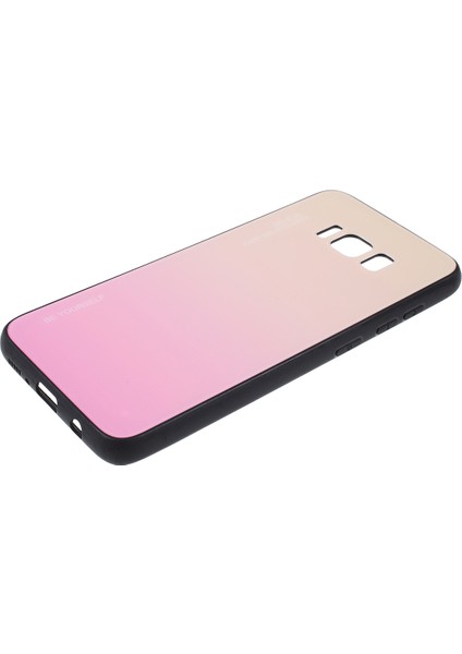 Samsung Galaxy S8 G950 Için Gradyan Renkli Cam+Pc+Tpu Telefon Kasası - Altın/pembe (Yurt Dışından) fiyatları