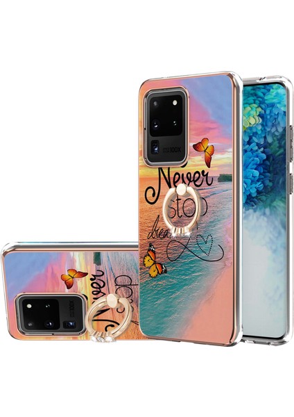 Samsung Galaxy M31-BLUE Için Serin Koruyucu Yüzük Tutucu Kickstand Pc+Tpu Şık Kasa (Yurt Dışından)