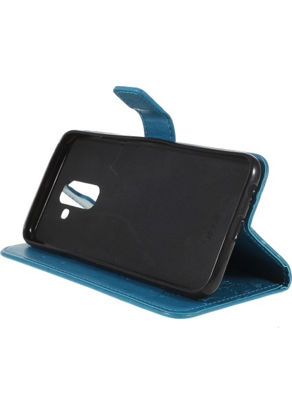 Baskı Kelebek Çiçekleri Manyetik Cüzdan Samsung Galaxy A6 - Mavi Için Stand Cep Telefonu Kabuğu - (Yurt Dışından) fırsatları