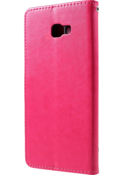 Samsung Galaxy J4+ - Gül Için Baskı Kelebek Çiçek Cüzdan Stand Deri Kılıf (Yurt Dışından) fiyatları