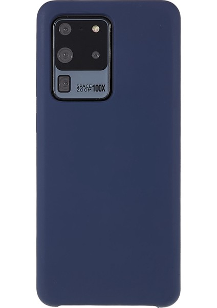 Samsung Galaxy S20 Ultra Telefon Için Çantayı Kapsayan Premium Katı Hal Silikon Telefon Kılıfı Cep Telefonu Koruyucusu-Dark Mavi (Yurt Dışından)
