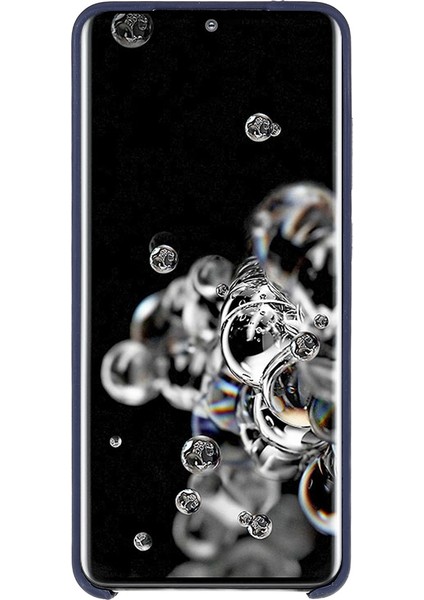 Samsung Galaxy S20 Ultra Telefon Için Çantayı Kapsayan Premium Katı Hal Silikon Telefon Kılıfı Cep Telefonu Koruyucusu-Dark Mavi (Yurt Dışından)