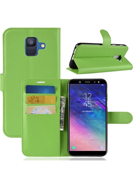 Samsung Galaxy A6 Ayarlanabilir Stand Tasarım Telefon Aksesuarı - Yeşil (Yurt Dışından)