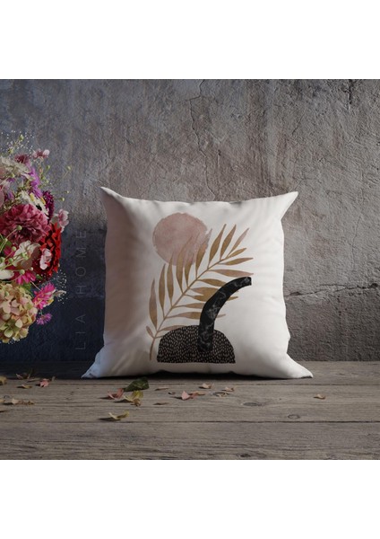 Bohem motif desenli dekoratif kırlent kılıfı