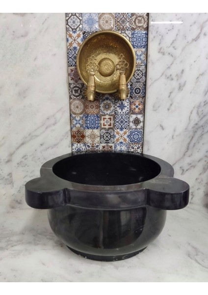 Sıyah Mermer Duz Kurna