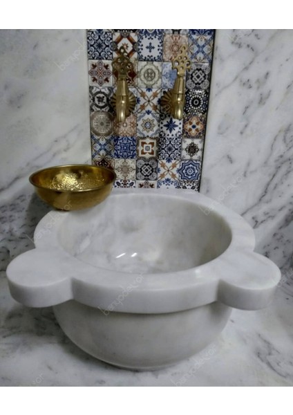 Beyaz Mermer Duz Kurna modelleri