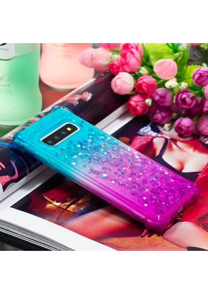 Samsung Galaxy S10 Için Gradyan Parıltı Tozu ve Tpu Kasası - Bebek Mavisi/mor (Yurt Dışından) fiyatları