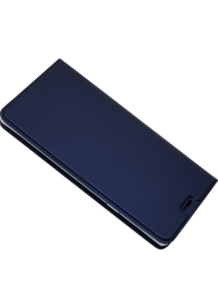 Samsung Galaxy Note 9 - Kart Yuvası ile Otomatik Emilmiş Stand Deri Mobil Muhafaza - Koyu Mavi (Yurt Dışından) modelleri
