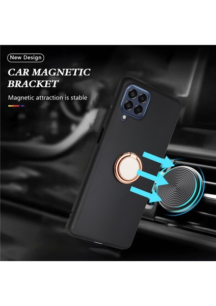 Samsung Galaxy A12/M12 Için Mat Telefon Kılıfı Yüzük Kickstand-Rose Altın (Yurt Dışından) fırsatları