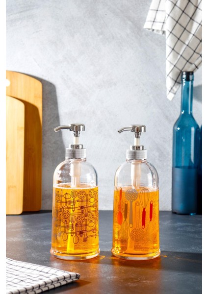 Homenıva Arow 2'li Sıvı Sabun ve Bulaşık Deterjanı Şişesi 500 ml