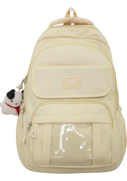 2023 Yeni Okul Stil Büyük Omuz Çantası Ortaokul Lisesi Öğrenci Okul Çantası Basit Sırt Çantası (Yurt Dışından)