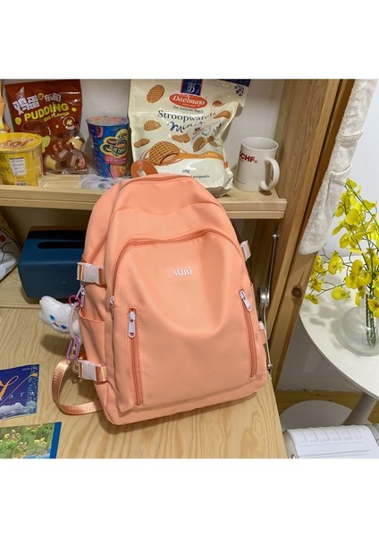 2023 Yeni Okul Çantaları Kadın Ortaokul ve Lise Üniversite Öğrencileri Için Şeker Renk Erkekler Için Basit Büyük Kapasiteli Seyahat Sırt Çantası (Yurt Dışından) indirimleri