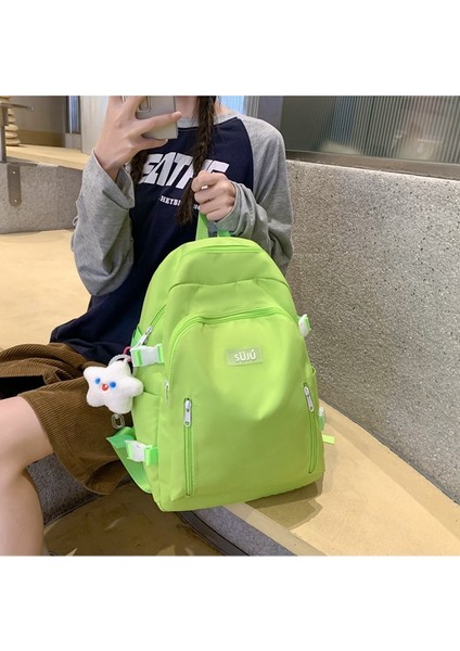 2023 Yeni Okul Çantaları Kadın Ortaokul ve Lise Üniversite Öğrencileri Için Şeker Renk Erkekler Için Basit Büyük Kapasiteli Seyahat Sırt Çantası (Yurt Dışından) fiyatları