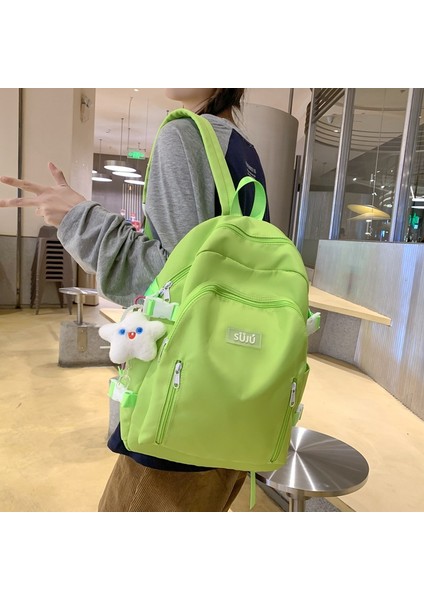 2023 Yeni Okul Çantaları Kadın Ortaokul ve Lise Üniversite Öğrencileri Için Şeker Renk Erkekler Için Basit Büyük Kapasiteli Seyahat Sırt Çantası (Yurt Dışından) indirimleri