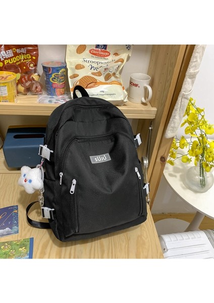 2023 Yeni Okul Çantaları Kadın Ortaokul ve Lise Üniversite Öğrencileri Için Şeker Renk Erkekler Için Basit Büyük Kapasiteli Seyahat Sırt Çantası (Yurt Dışından) fiyatları