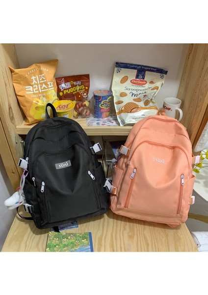 2023 Yeni Okul Çantaları Kadın Ortaokul ve Lise Üniversite Öğrencileri Için Şeker Renk Erkekler Için Basit Büyük Kapasiteli Seyahat Sırt Çantası (Yurt Dışından) modelleri