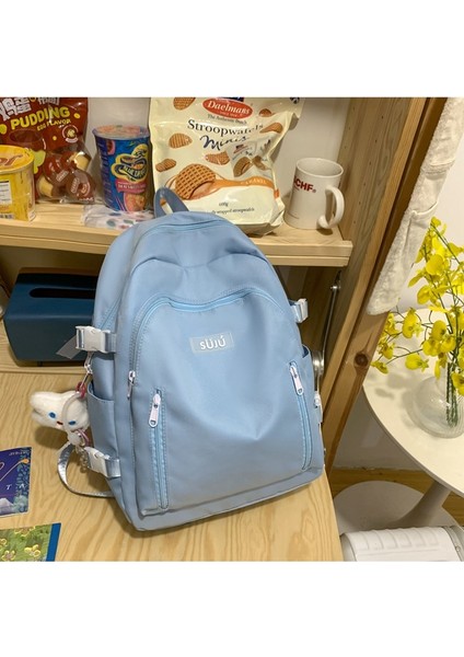 2023 Yeni Okul Çantaları Kadın Ortaokul ve Lise Üniversite Öğrencileri Için Şeker Renk Erkekler Için Basit Büyük Kapasiteli Seyahat Sırt Çantası (Yurt Dışından) fiyatları