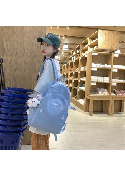 2023 Yeni Okul Çantaları Kadın Ortaokul ve Lise Üniversite Öğrencileri Için Şeker Renk Erkekler Için Basit Büyük Kapasiteli Seyahat Sırt Çantası (Yurt Dışından) modelleri