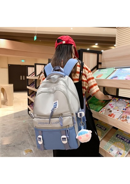 Sırt Çantası Kadın 2023 Yeni Trendy Seyahat Oxford Kumaş Sırt Çantası Kadın Çok Yönlü Moda Tuval Büyük Kapasiteli Okul Çantası (Yurt Dışından) fiyatları