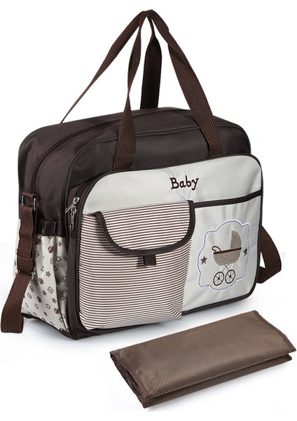 Büyük Kapasiteli Çok Fonksiyonlu Moda Omuz Crossbody Su Geçirmez Anne Çantası Anne ve Bebek Gezi Çantası Anne Çantası (Yurt Dışından)