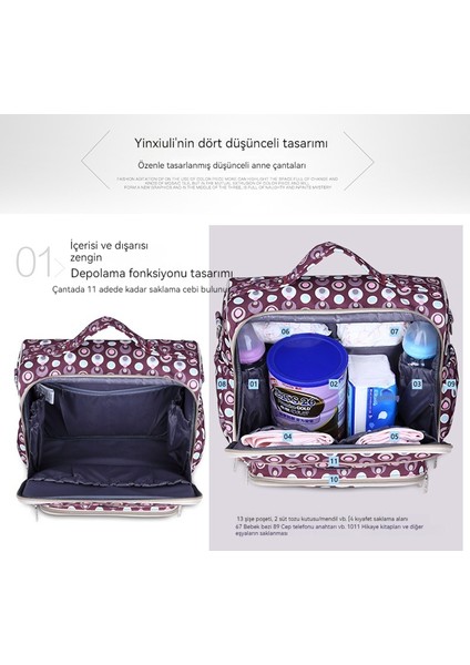 Yeni Naylon Sırt Çantası Anne Çantası Tek Omuz Crossbody Çok Fonksiyonlu Anne Çantası Anne ve Bebek Gezi Çantası (Yurt Dışından) fiyatları