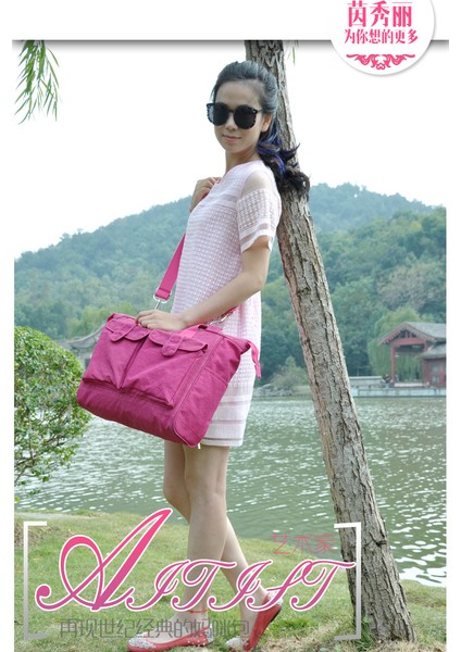 Çok Fonksiyonlu Tek Omuz Anne Çantası Büyük Kapasiteli Yıkanmış Naylon Anne ve Bebek Gezisi Anne Çantası (Yurt Dışından) fiyatları