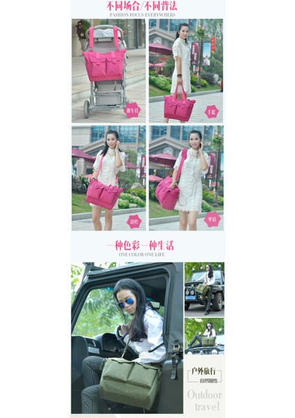 Çok Fonksiyonlu Tek Omuz Anne Çantası Büyük Kapasiteli Yıkanmış Naylon Anne ve Bebek Gezisi Anne Çantası (Yurt Dışından) fırsatları