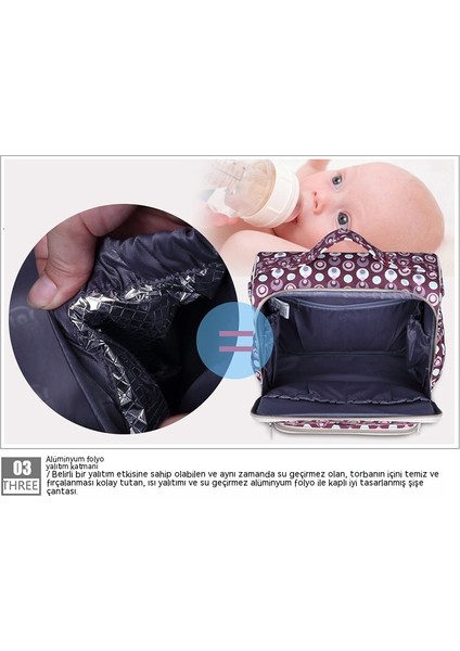 Yeni Naylon Sırt Çantası Anne Çantası Tek Omuz Crossbody Çok Fonksiyonlu Anne Çantası Anne ve Bebek Gezi Çantası (Yurt Dışından)