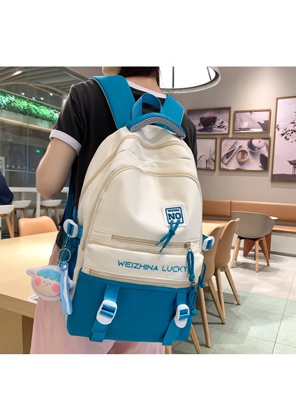 Sırt Çantası Kadın 2023 Yeni Trendy Seyahat Oxford Kumaş Sırt Çantası Kadın Çok Yönlü Moda Tuval Büyük Kapasiteli Okul Çantası (Yurt Dışından) modelleri