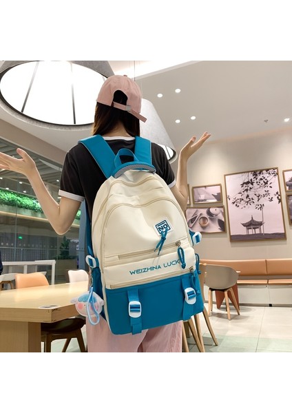 Sırt Çantası Kadın 2023 Yeni Trendy Seyahat Oxford Kumaş Sırt Çantası Kadın Çok Yönlü Moda Tuval Büyük Kapasiteli Okul Çantası (Yurt Dışından) fırsatları
