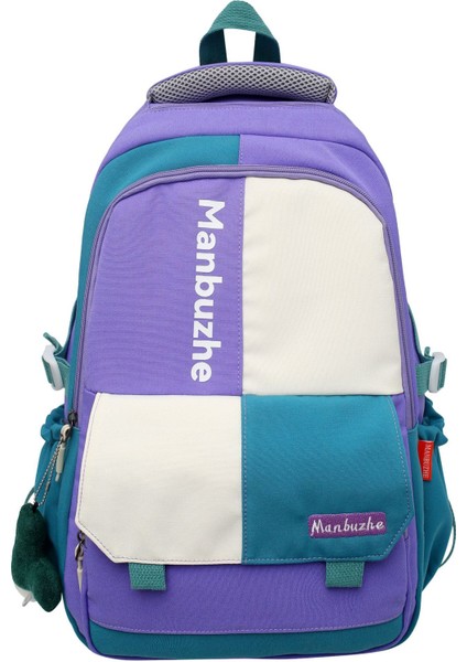 2023 Yeni Dikiş Kontrast Renk Trendy Çok Yönlü Ortaokul, Lise, Kadın ve Üniversite Erkek Sırt Çantası, Basit, Modaya Uygun, Eğlence Seyahati (Yurt Dışından)