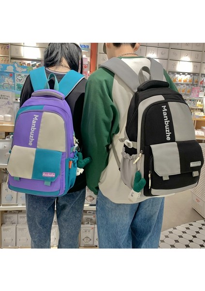 2023 Yeni Dikiş Kontrast Renk Trendy Çok Yönlü Ortaokul, Lise, Kadın ve Üniversite Erkek Sırt Çantası, Basit, Modaya Uygun, Eğlence Seyahati (Yurt Dışından) fiyatları