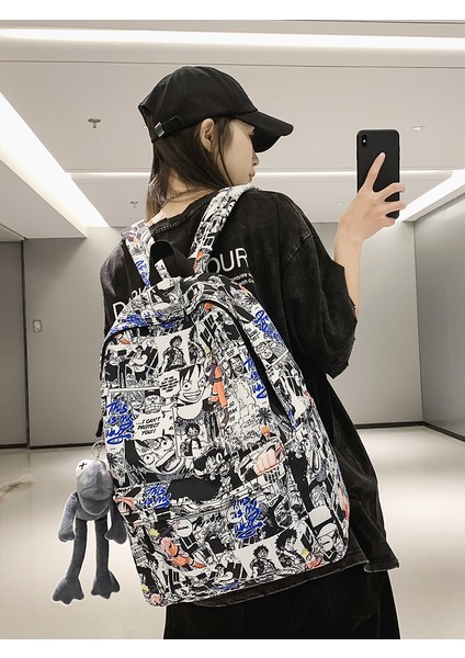 Moda Moda Kişiselleştirilmiş Sırt Çantası Büyük Kapasiteli Naylon Su Geçirmez Okul Çantası Unisex Öğrenci Sırt Çantası (Yurt Dışından) modelleri