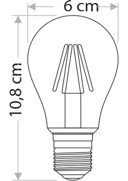 CT-4230 4W 220V E27 Duylu Rustik LED Ampul Günışığı 5 Adet