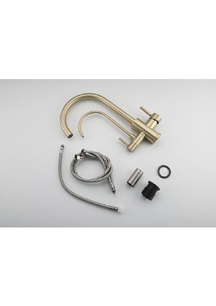 Mutfak Evye Bataryası Dual Flow Su Arıtma Çıkışlı 5 Yıl Garanti Ithal Mat Gold Yeni Ürün. indirimleri