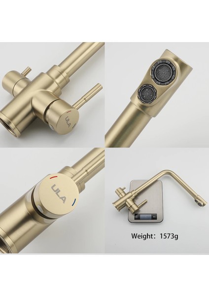 Mutfak Evye Bataryası Dual Flow Arıtma Çıkışlı Mat Gold 10 Yıl Güvenceli indirimleri