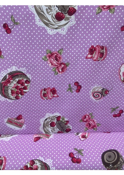 Pasta Desen,Dertsiz,Punch, Masa Örtüsü,Kırlent,Fon Perde Için Kumaş 100 x 180 cm