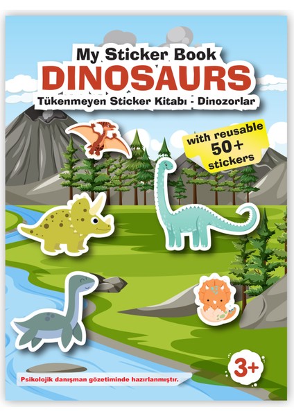 My Sticker Book '' Böcekler-Dinozorlar'' , 2’li Set Tükenmeyen Sticker Kitabı